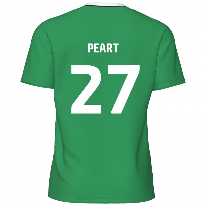 Niño Camiseta Brody Peart #27 Verde Rayas Blancas 2ª Equipación 2024/25 La Camisa Argentina