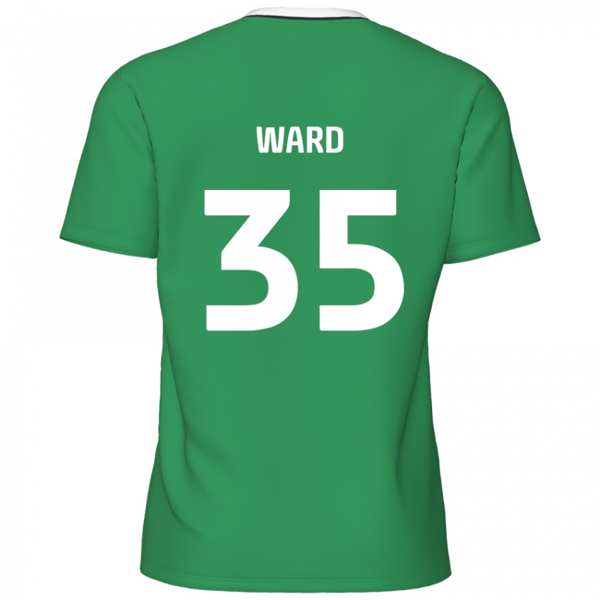 Niño Camiseta Christie Ward #35 Verde Rayas Blancas 2ª Equipación 2024/25 La Camisa Argentina