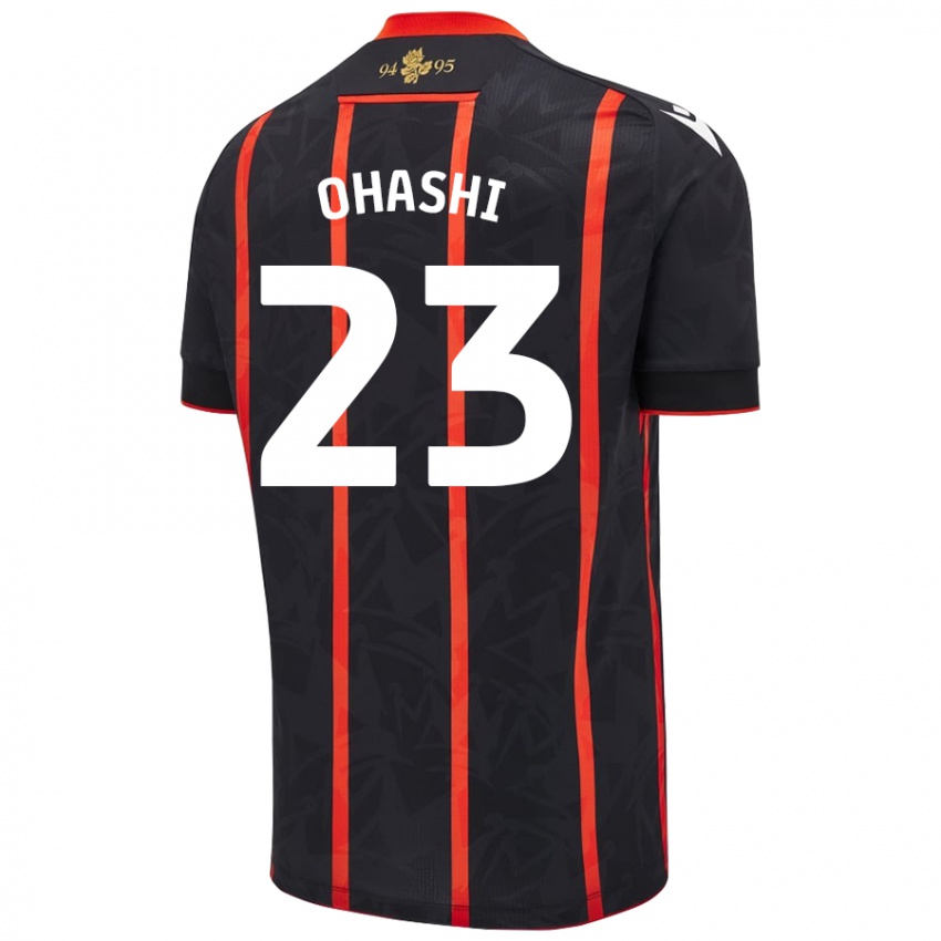 Niño Camiseta Yuki Ohashi #23 Negro Rojo 2ª Equipación 2024/25 La Camisa Argentina