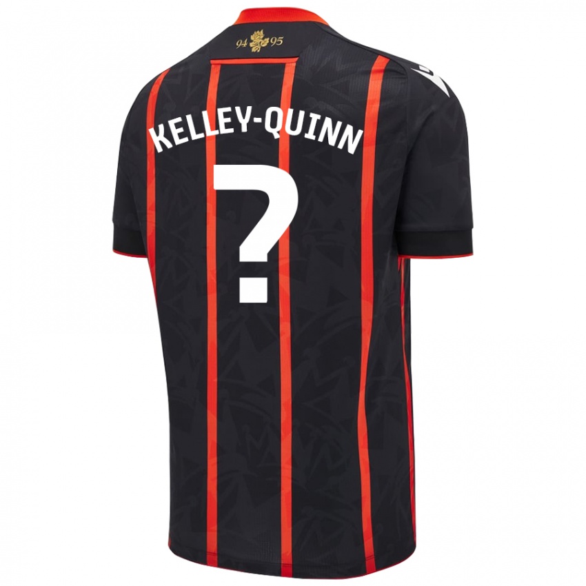 Niño Camiseta Leon Kelley-Quinn #0 Negro Rojo 2ª Equipación 2024/25 La Camisa Argentina