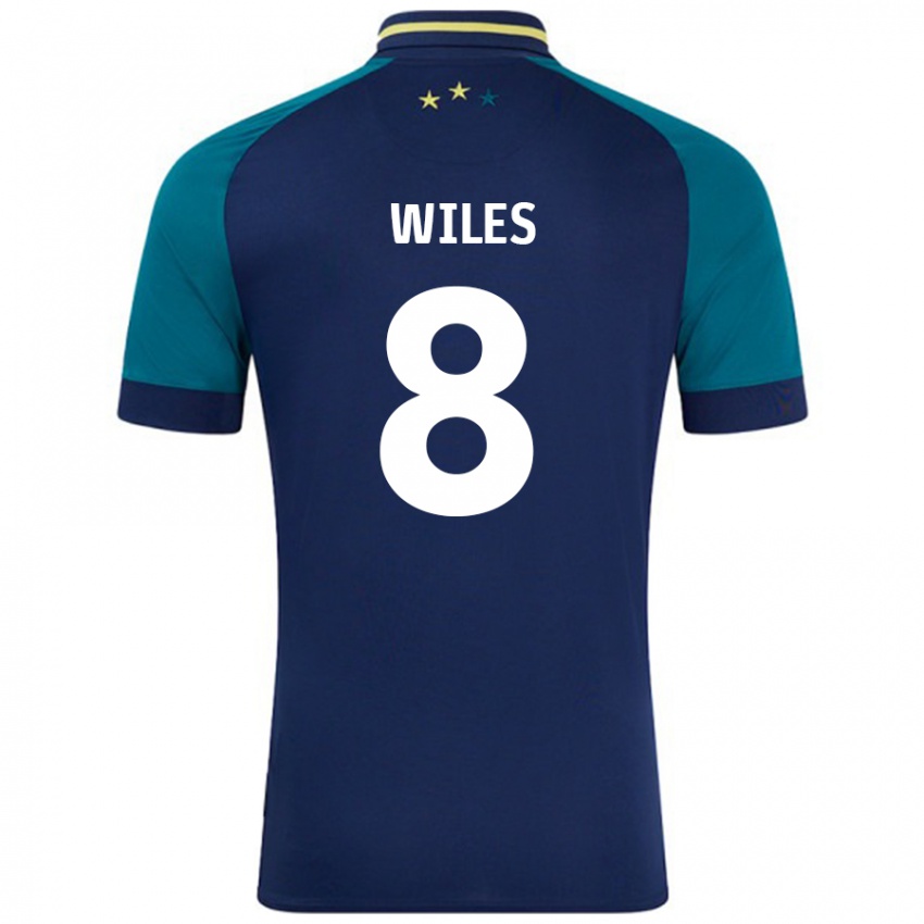 Niño Camiseta Ben Wiles #8 Azul Marino Verde Oscuro 2ª Equipación 2024/25 La Camisa Argentina