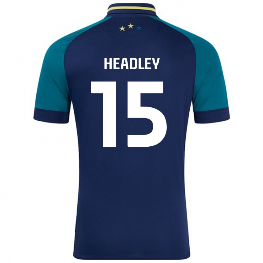 Niño Camiseta Jaheim Headley #15 Azul Marino Verde Oscuro 2ª Equipación 2024/25 La Camisa Argentina