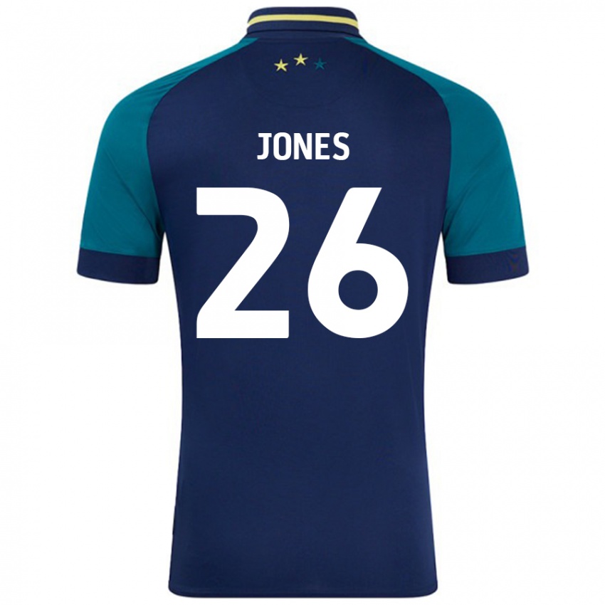 Niño Camiseta Patrick Jones #26 Azul Marino Verde Oscuro 2ª Equipación 2024/25 La Camisa Argentina