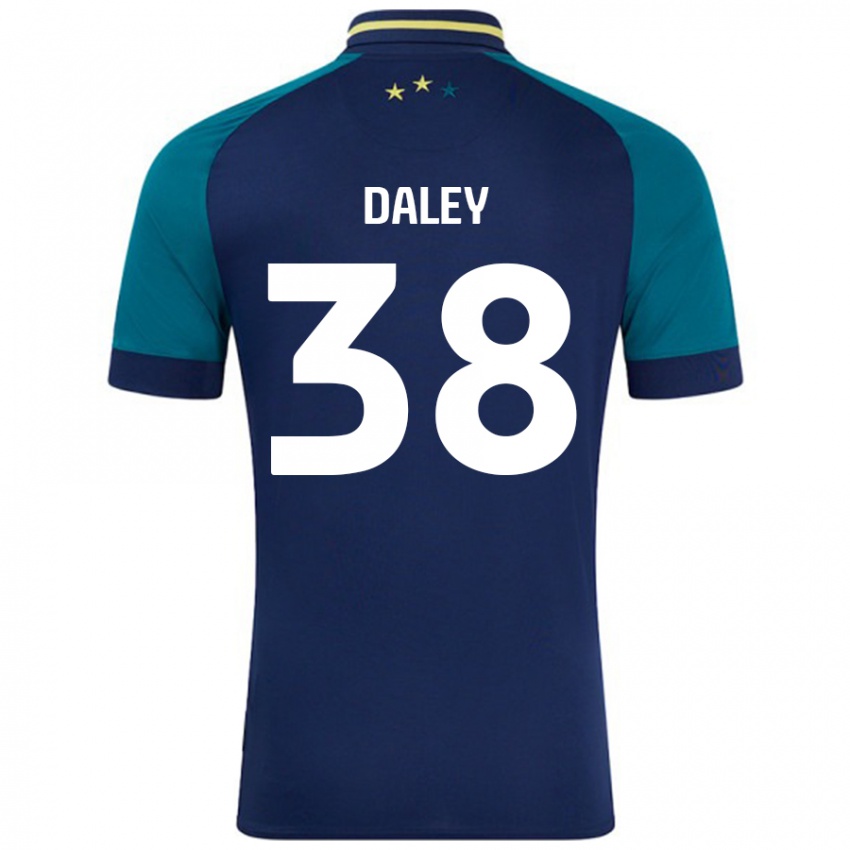 Niño Camiseta Luke Daley #38 Azul Marino Verde Oscuro 2ª Equipación 2024/25 La Camisa Argentina