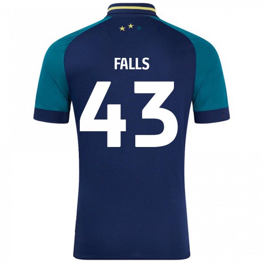 Niño Camiseta Conor Falls #43 Azul Marino Verde Oscuro 2ª Equipación 2024/25 La Camisa Argentina