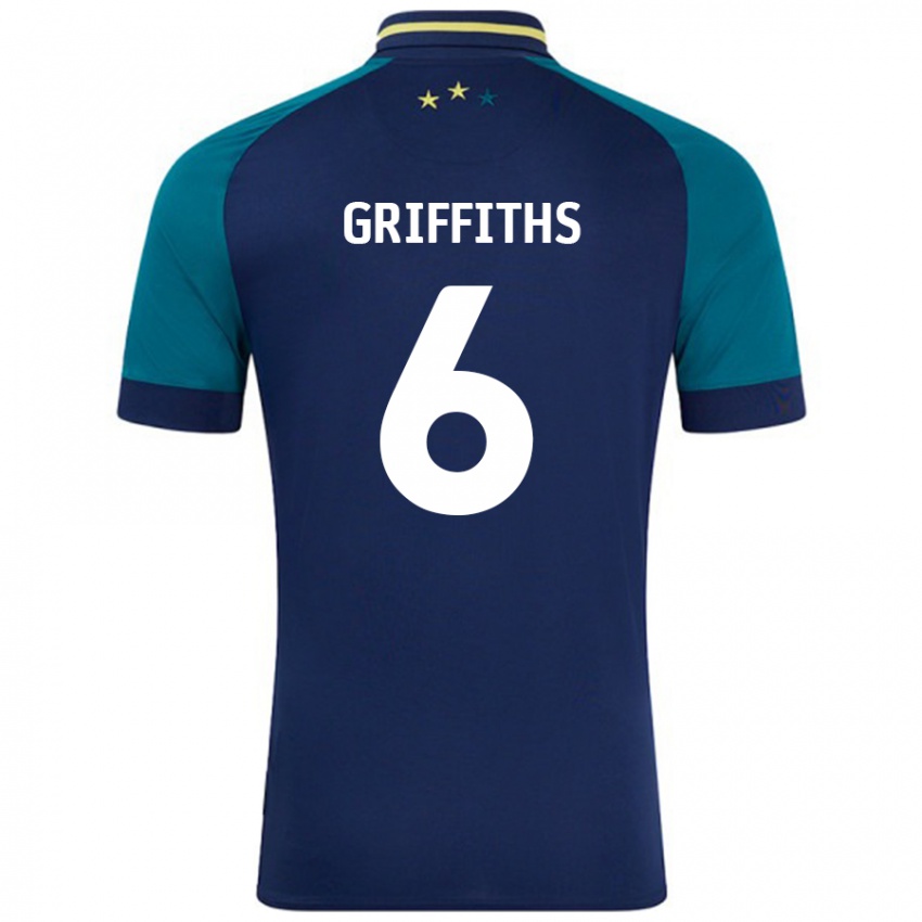 Niño Camiseta Lauren Griffiths #6 Azul Marino Verde Oscuro 2ª Equipación 2024/25 La Camisa Argentina