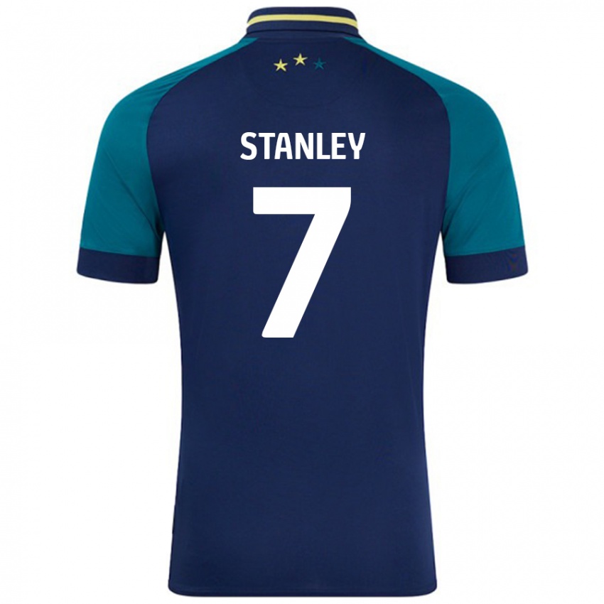 Niño Camiseta Katie Stanley #7 Azul Marino Verde Oscuro 2ª Equipación 2024/25 La Camisa Argentina