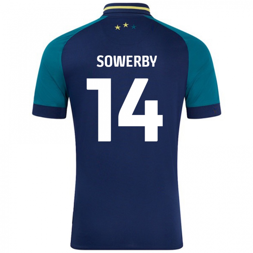 Niño Camiseta Lucy Sowerby #14 Azul Marino Verde Oscuro 2ª Equipación 2024/25 La Camisa Argentina