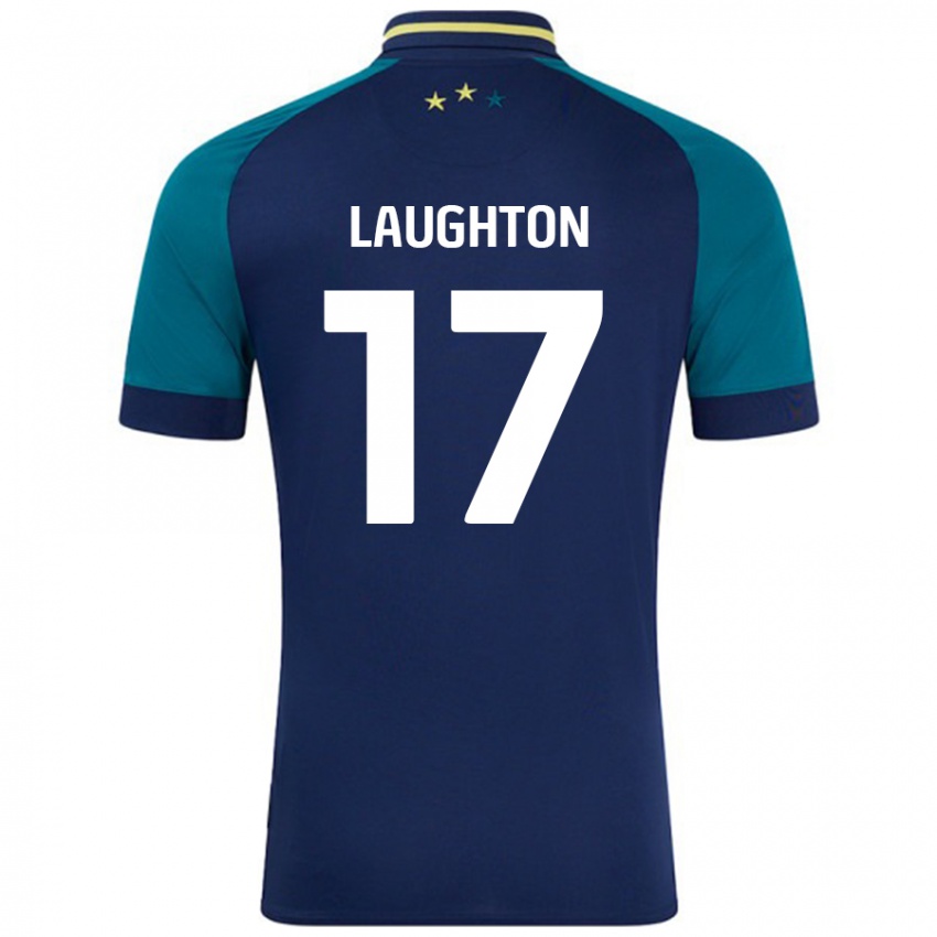 Niño Camiseta Zoe Laughton #17 Azul Marino Verde Oscuro 2ª Equipación 2024/25 La Camisa Argentina