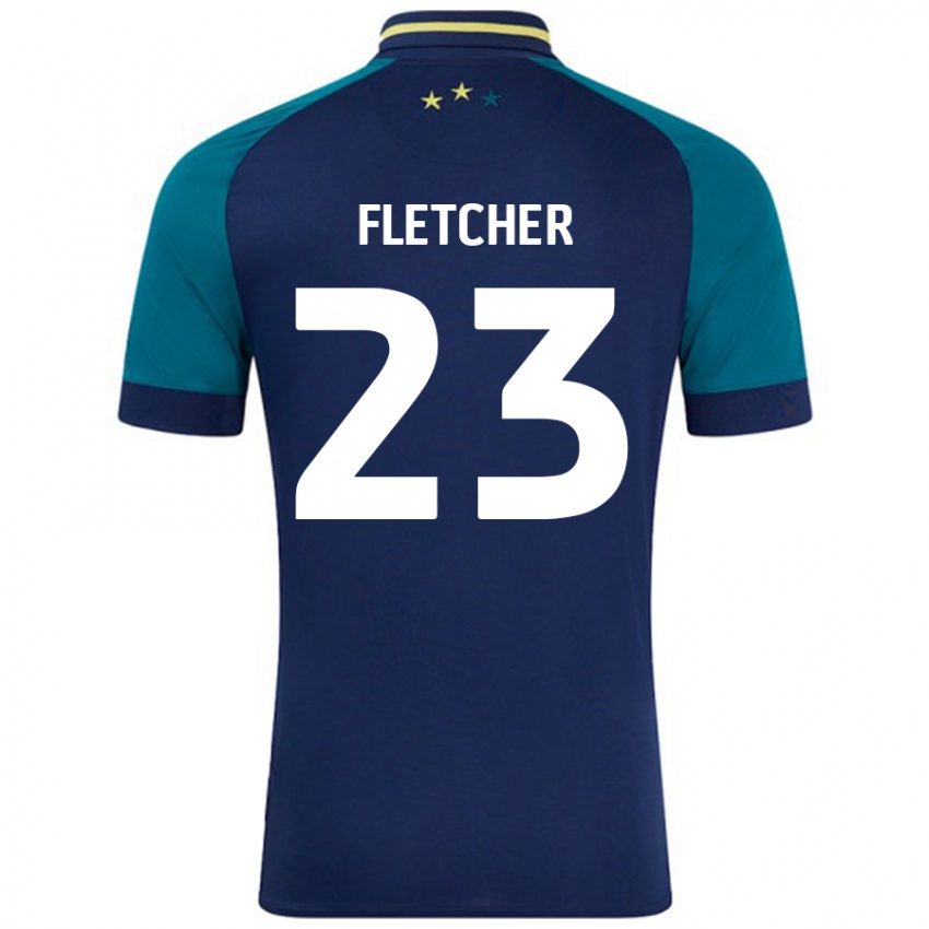 Niño Camiseta Serena Fletcher #23 Azul Marino Verde Oscuro 2ª Equipación 2024/25 La Camisa Argentina