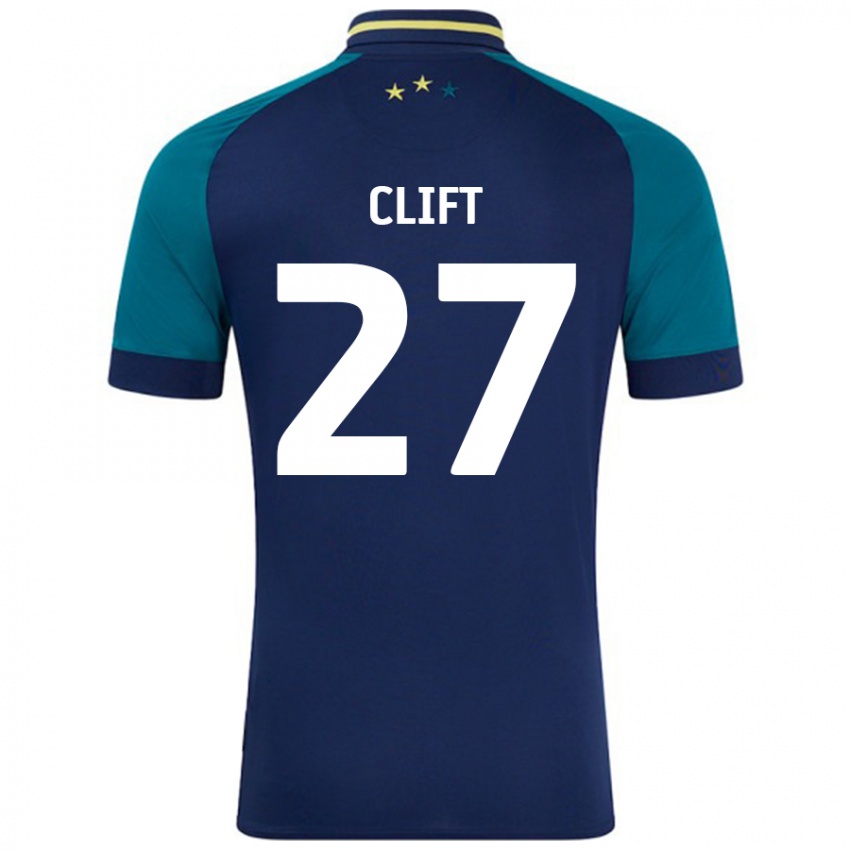 Niño Camiseta Cassidy Clift #27 Azul Marino Verde Oscuro 2ª Equipación 2024/25 La Camisa Argentina