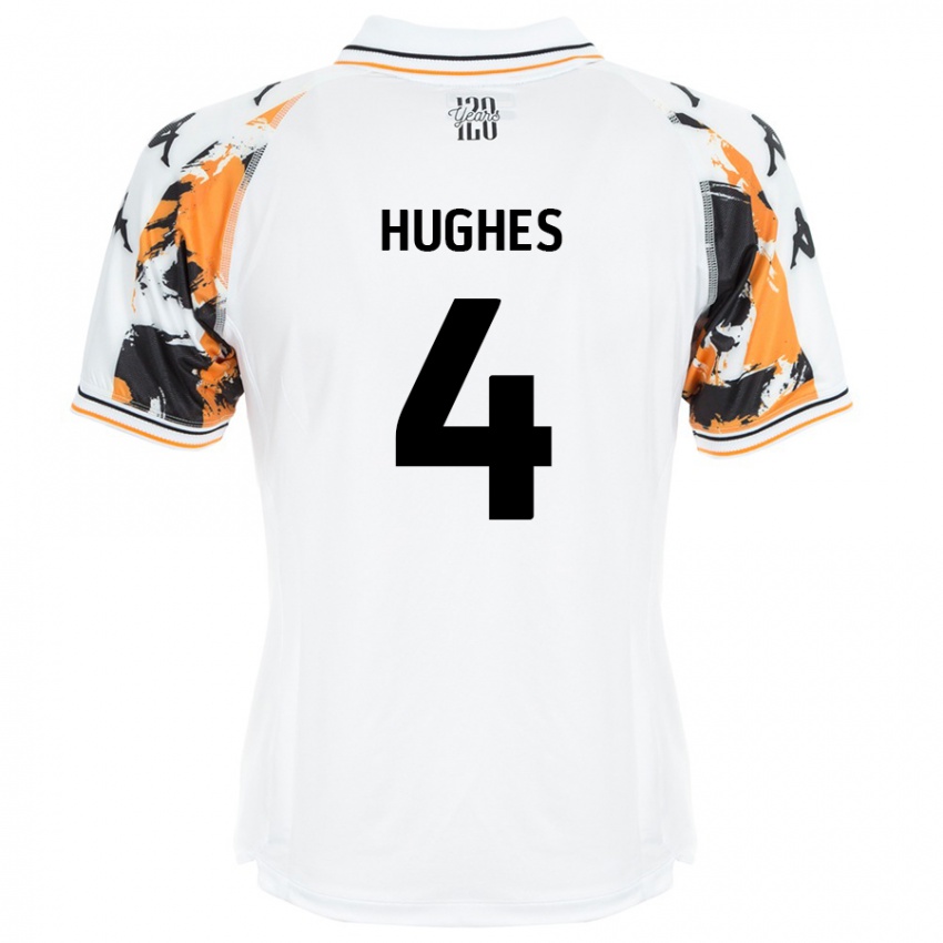 Niño Camiseta Charlie Hughes #4 Blanco 2ª Equipación 2024/25 La Camisa Argentina