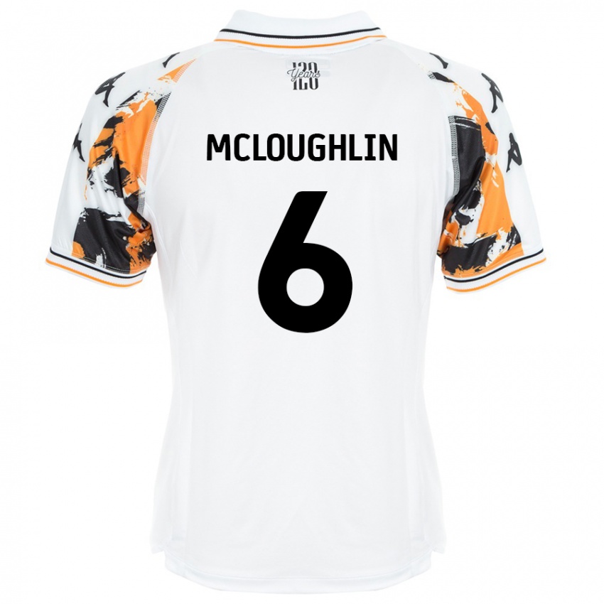 Niño Camiseta Sean Mcloughlin #6 Blanco 2ª Equipación 2024/25 La Camisa Argentina