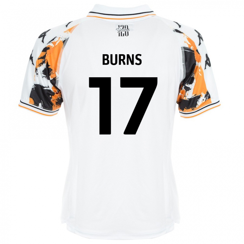 Niño Camiseta Finley Burns #17 Blanco 2ª Equipación 2024/25 La Camisa Argentina