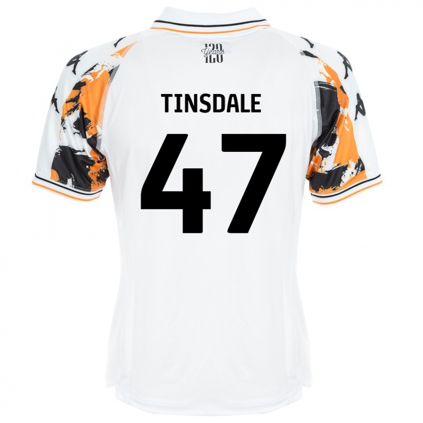 Niño Camiseta Nathan Tinsdale #47 Blanco 2ª Equipación 2024/25 La Camisa Argentina