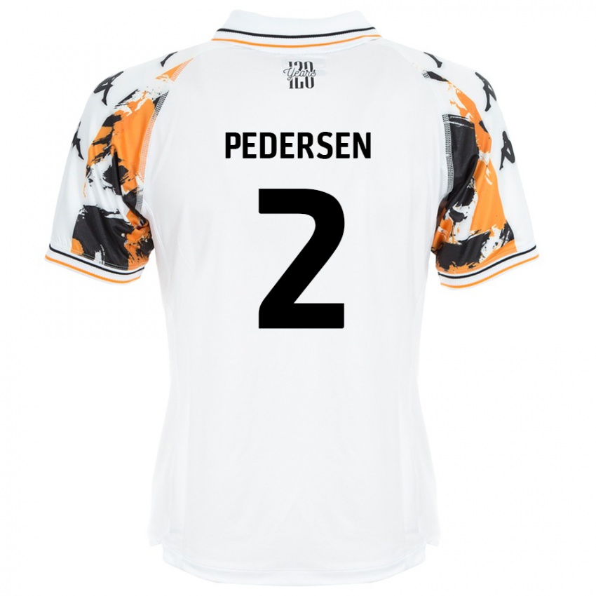 Niño Camiseta Eden Pedersen #2 Blanco 2ª Equipación 2024/25 La Camisa Argentina