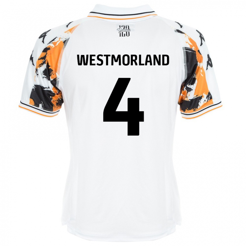 Niño Camiseta Emma Westmorland #4 Blanco 2ª Equipación 2024/25 La Camisa Argentina