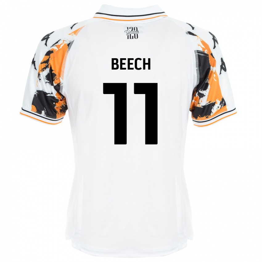 Niño Camiseta Rebecca Beech #11 Blanco 2ª Equipación 2024/25 La Camisa Argentina