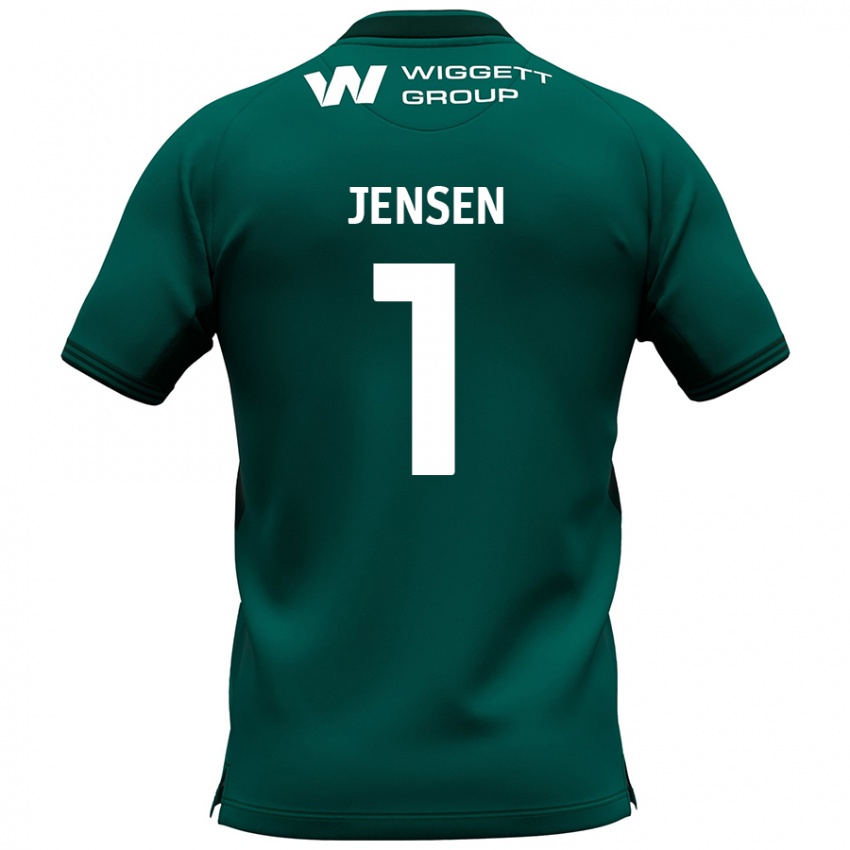 Niño Camiseta Lukas Jensen #1 Verde 2ª Equipación 2024/25 La Camisa Argentina