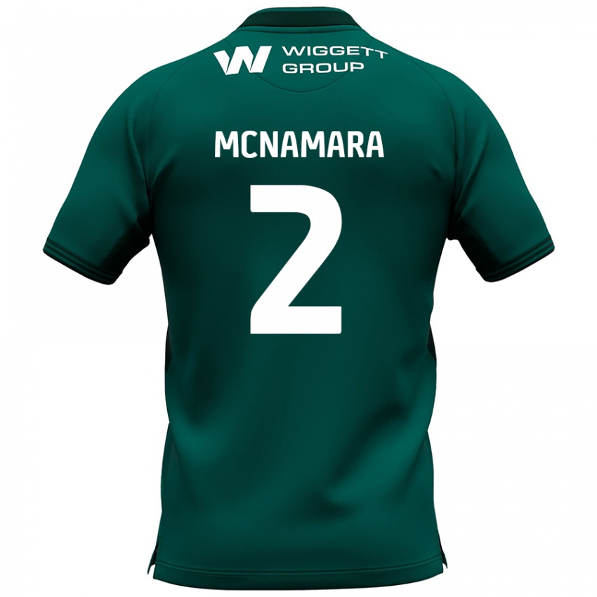 Niño Camiseta Danny Mcnamara #2 Verde 2ª Equipación 2024/25 La Camisa Argentina