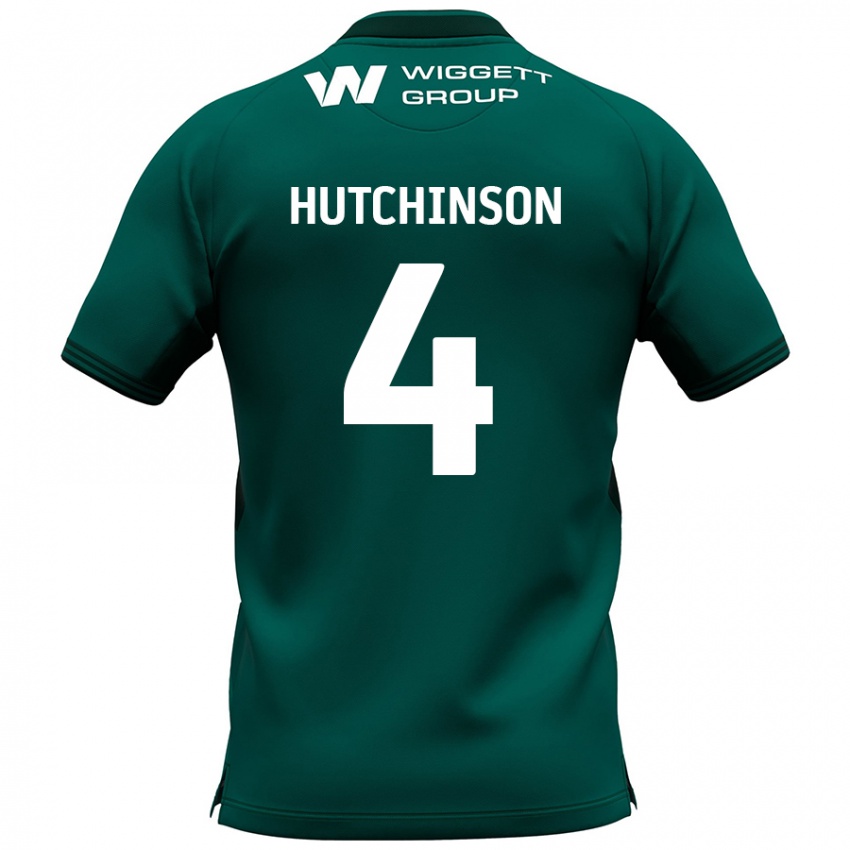 Niño Camiseta Shaun Hutchinson #4 Verde 2ª Equipación 2024/25 La Camisa Argentina