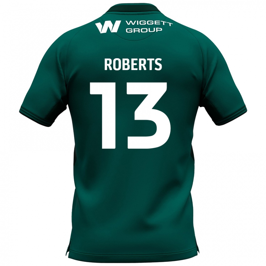 Niño Camiseta Liam Roberts #13 Verde 2ª Equipación 2024/25 La Camisa Argentina