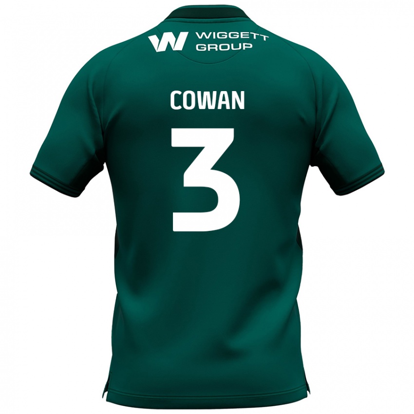 Niño Camiseta Leanne Cowan #3 Verde 2ª Equipación 2024/25 La Camisa Argentina