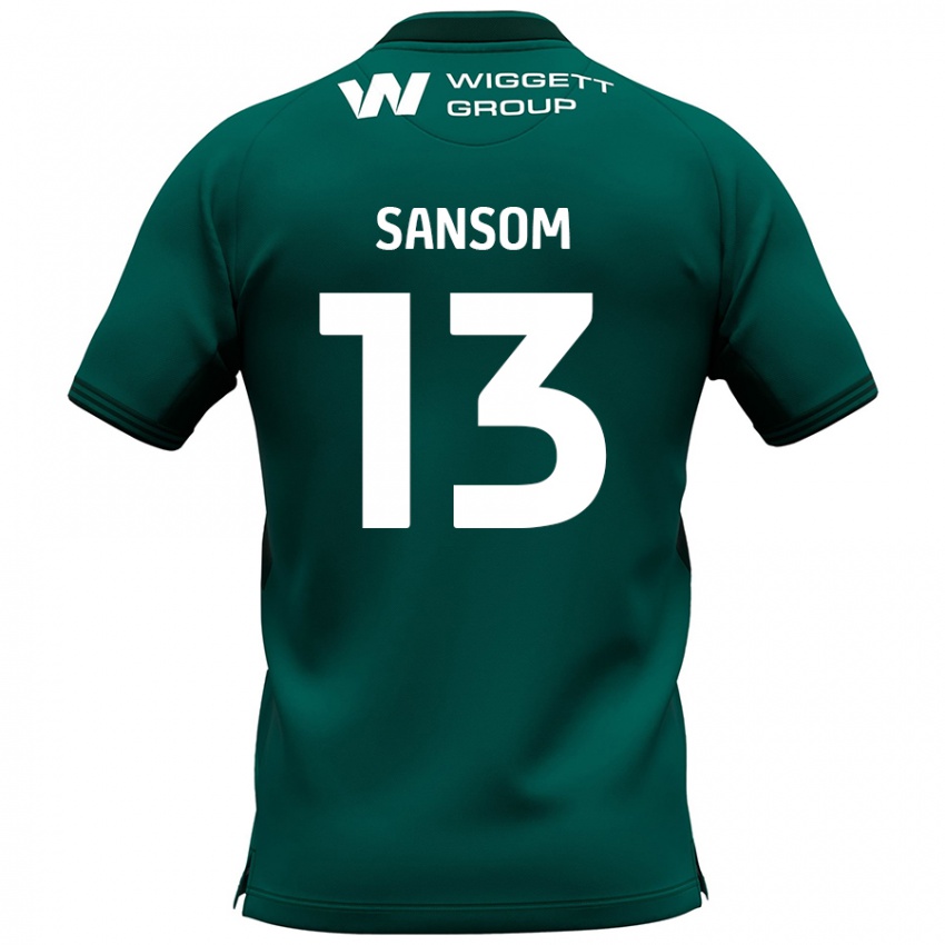 Niño Camiseta Chloe Sansom #13 Verde 2ª Equipación 2024/25 La Camisa Argentina