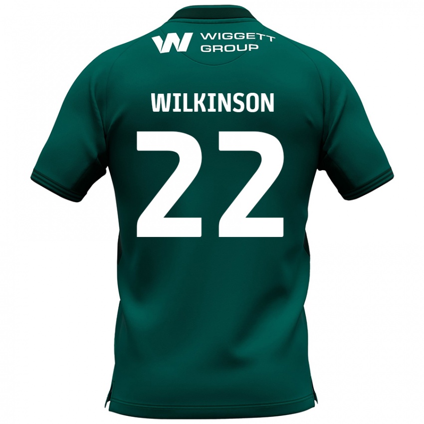 Niño Camiseta Chloe Wilkinson #22 Verde 2ª Equipación 2024/25 La Camisa Argentina