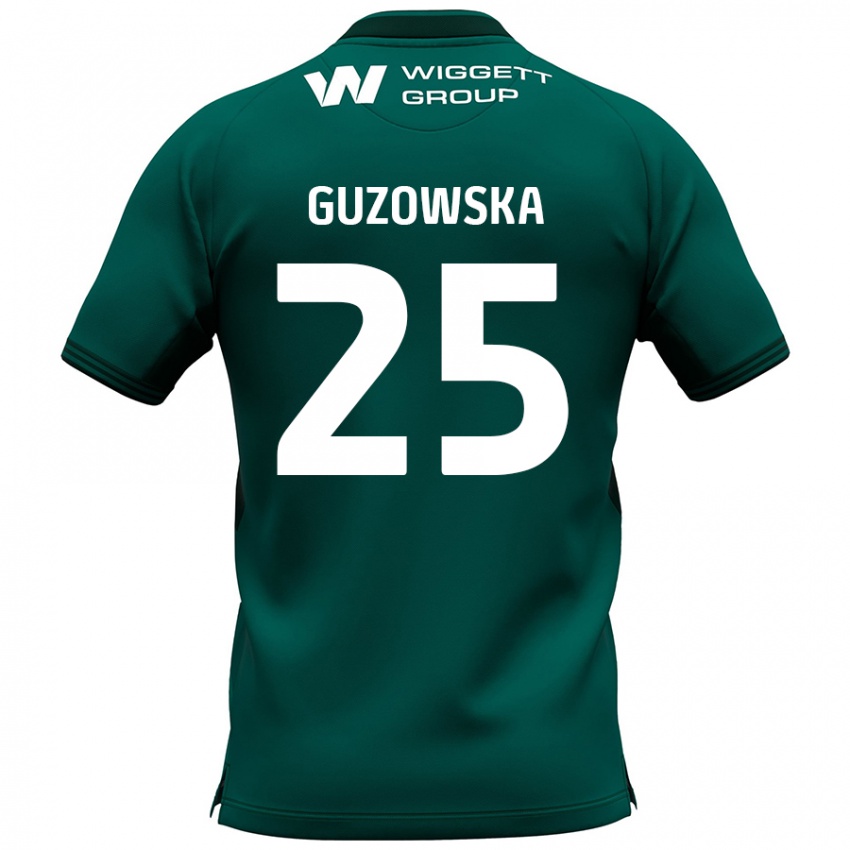 Niño Camiseta Sara Guzowska #25 Verde 2ª Equipación 2024/25 La Camisa Argentina