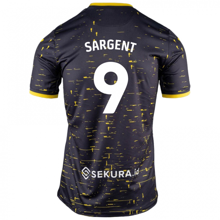 Niño Camiseta Josh Sargent #9 Negro Amarillo 2ª Equipación 2024/25 La Camisa Argentina