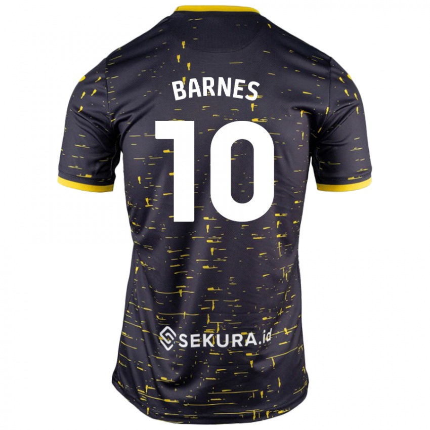 Niño Camiseta Ashley Barnes #10 Negro Amarillo 2ª Equipación 2024/25 La Camisa Argentina