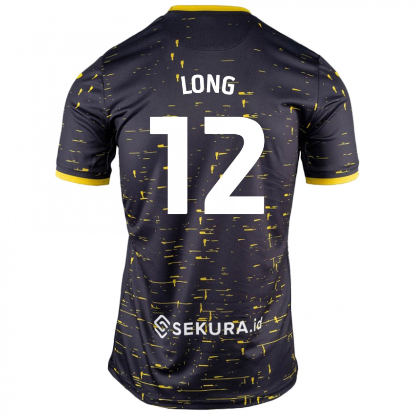 Niño Camiseta George Long #12 Negro Amarillo 2ª Equipación 2024/25 La Camisa Argentina