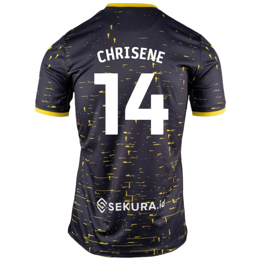 Niño Camiseta Ben Chrisene #14 Negro Amarillo 2ª Equipación 2024/25 La Camisa Argentina