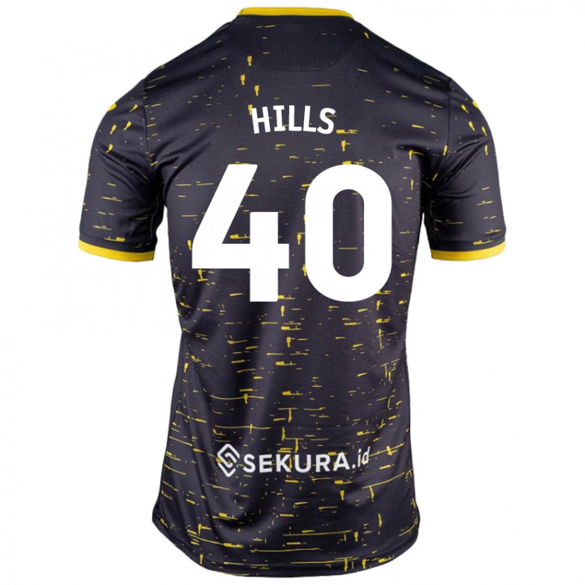 Niño Camiseta Brad Hills #40 Negro Amarillo 2ª Equipación 2024/25 La Camisa Argentina