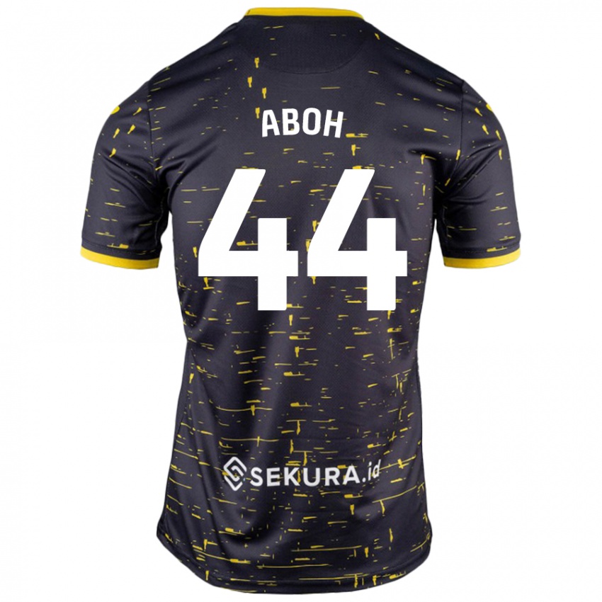 Niño Camiseta Ken Aboh #44 Negro Amarillo 2ª Equipación 2024/25 La Camisa Argentina