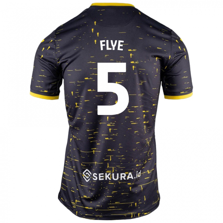 Niño Camiseta Ceri Flye #5 Negro Amarillo 2ª Equipación 2024/25 La Camisa Argentina