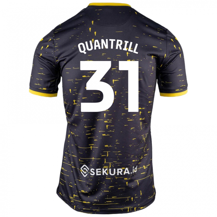 Niño Camiseta Sarah Quantrill #31 Negro Amarillo 2ª Equipación 2024/25 La Camisa Argentina