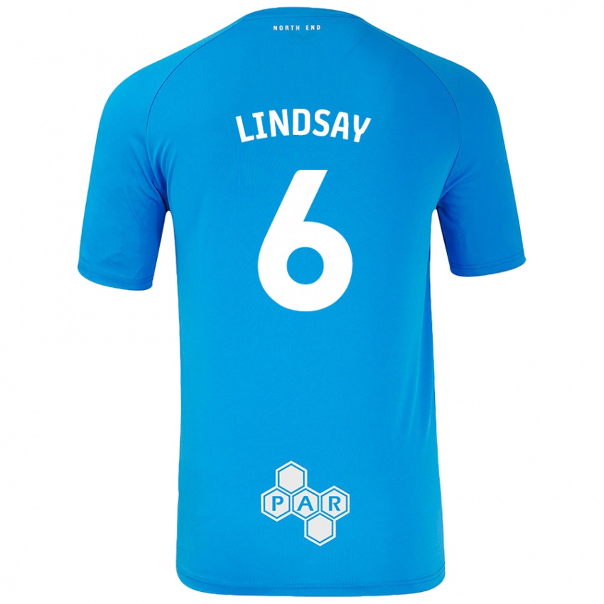 Niño Camiseta Liam Lindsay #6 Azul Cielo 2ª Equipación 2024/25 La Camisa Argentina