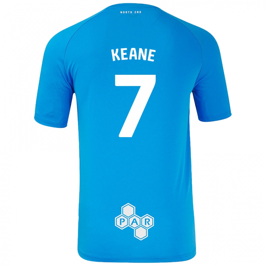 Niño Camiseta Will Keane #7 Azul Cielo 2ª Equipación 2024/25 La Camisa Argentina