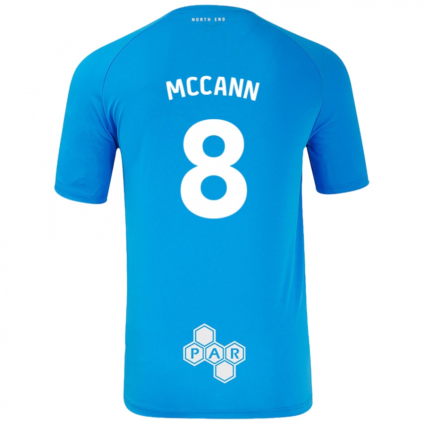 Niño Camiseta Ali Mccann #8 Azul Cielo 2ª Equipación 2024/25 La Camisa Argentina