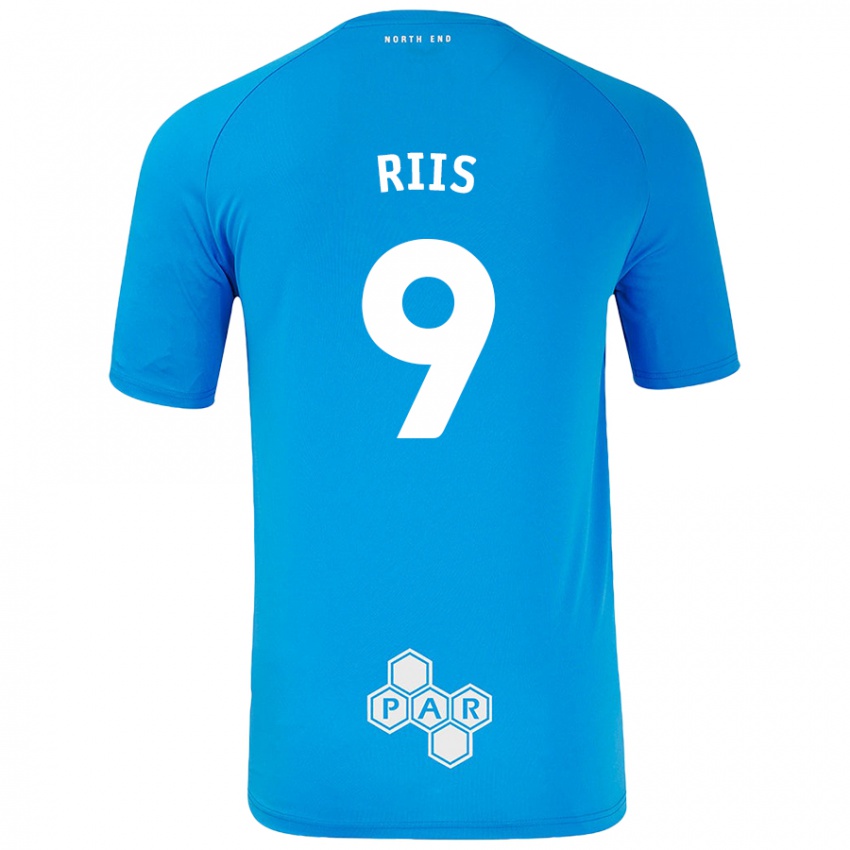 Niño Camiseta Emil Riis #9 Azul Cielo 2ª Equipación 2024/25 La Camisa Argentina