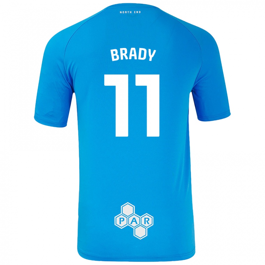 Niño Camiseta Robbie Brady #11 Azul Cielo 2ª Equipación 2024/25 La Camisa Argentina