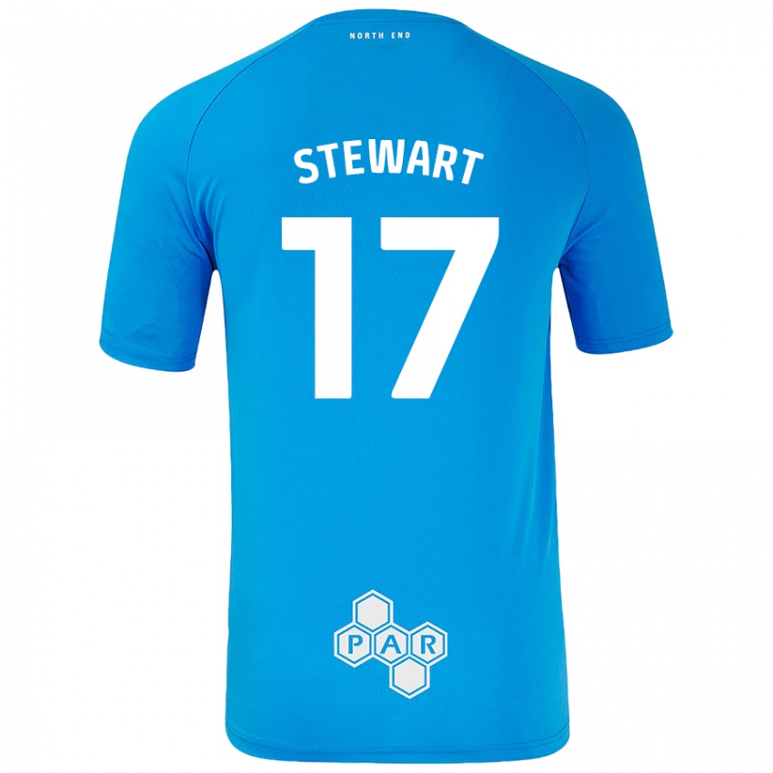 Niño Camiseta Layton Stewart #17 Azul Cielo 2ª Equipación 2024/25 La Camisa Argentina