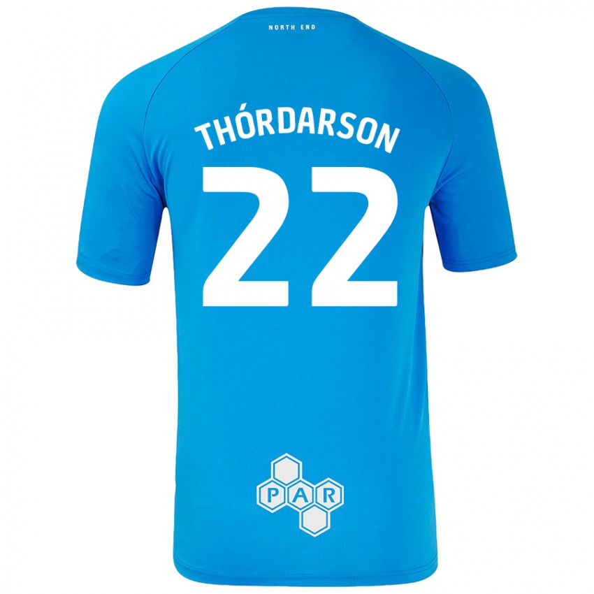 Niño Camiseta Stefán Teitur Thórdarson #22 Azul Cielo 2ª Equipación 2024/25 La Camisa Argentina