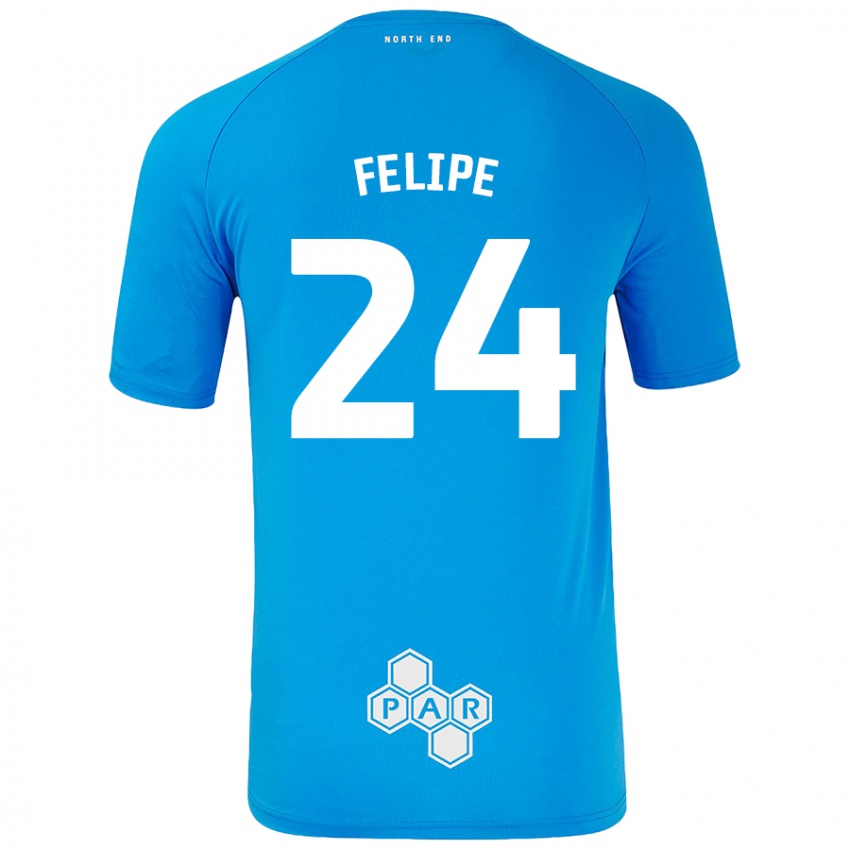 Niño Camiseta Felipe #24 Azul Cielo 2ª Equipación 2024/25 La Camisa Argentina