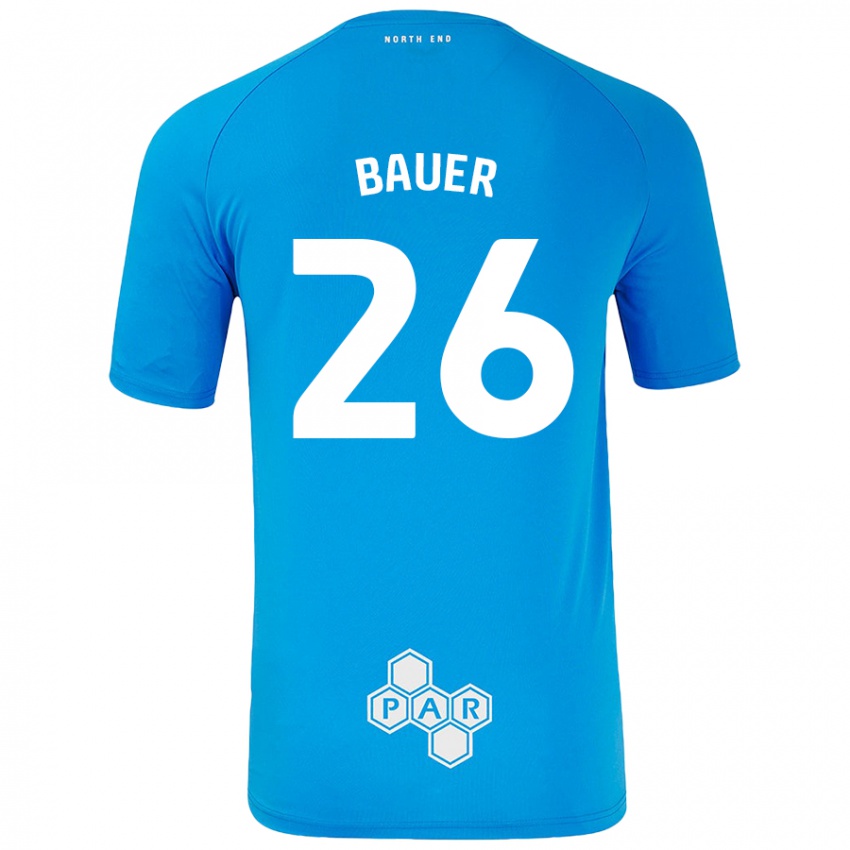 Niño Camiseta Patrick Bauer #26 Azul Cielo 2ª Equipación 2024/25 La Camisa Argentina