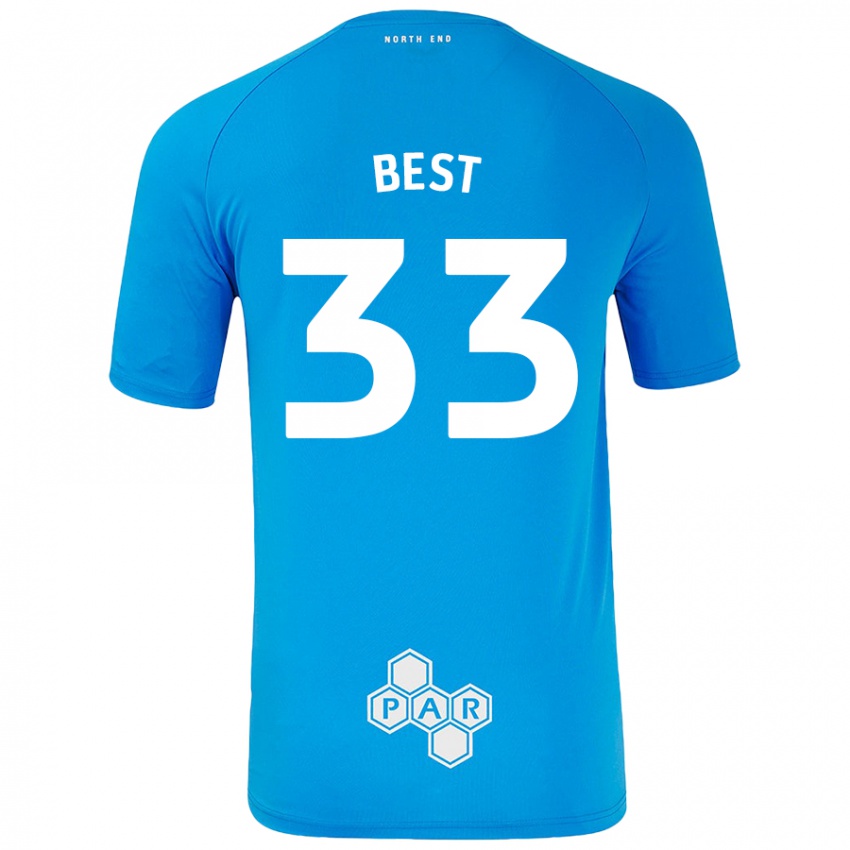 Niño Camiseta Kian Best #33 Azul Cielo 2ª Equipación 2024/25 La Camisa Argentina