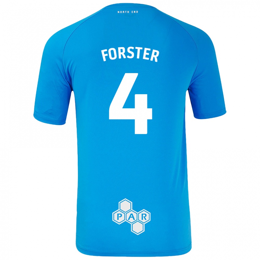 Niño Camiseta Hannah Forster #4 Azul Cielo 2ª Equipación 2024/25 La Camisa Argentina