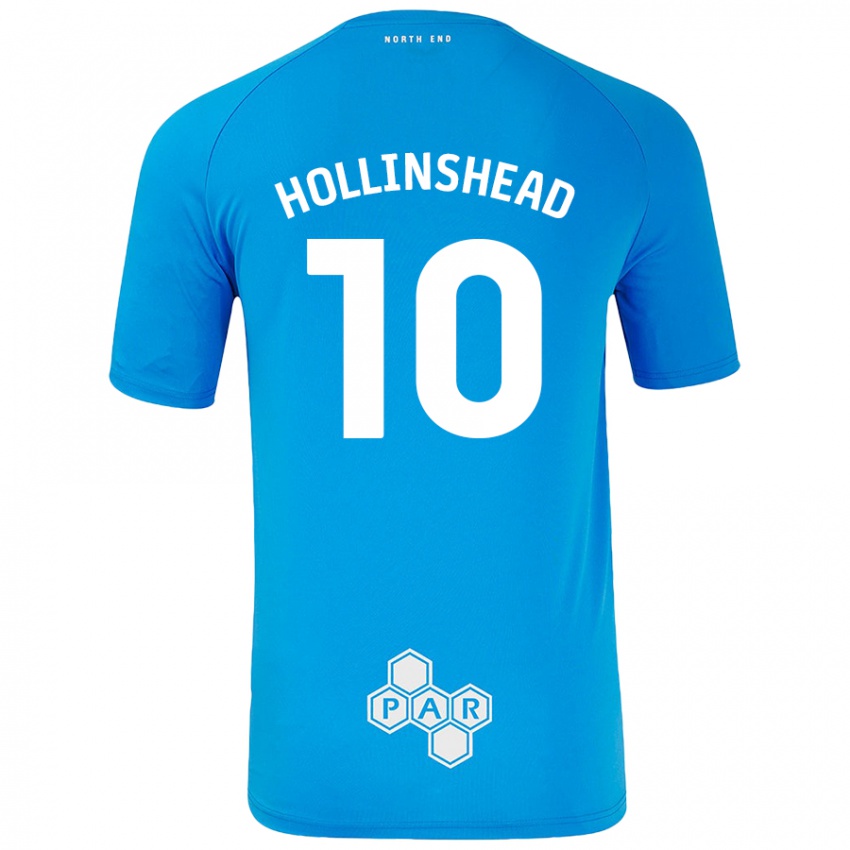 Niño Camiseta Emily Hollinshead #10 Azul Cielo 2ª Equipación 2024/25 La Camisa Argentina